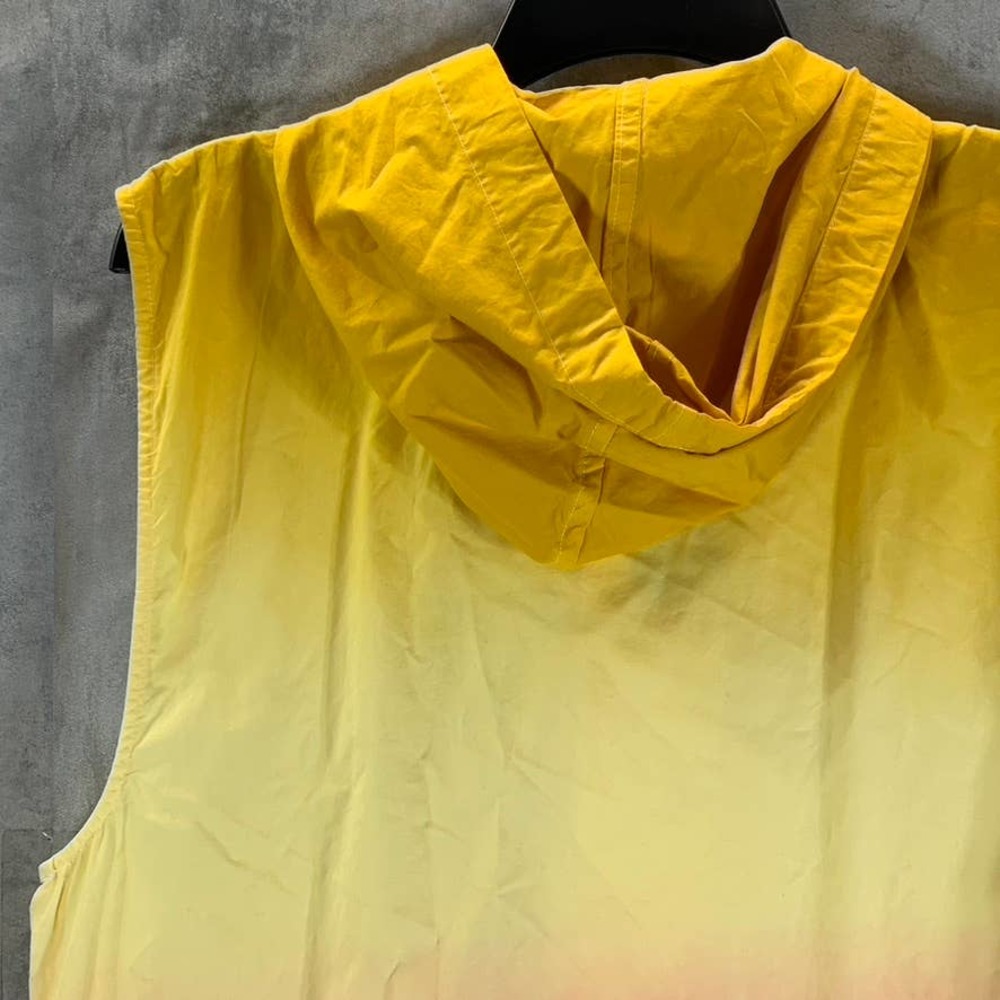 Royalty By Maluma Men's Orange Ombre Hooded Drawstring Utility Vest SZ L - Picture 4 of 7